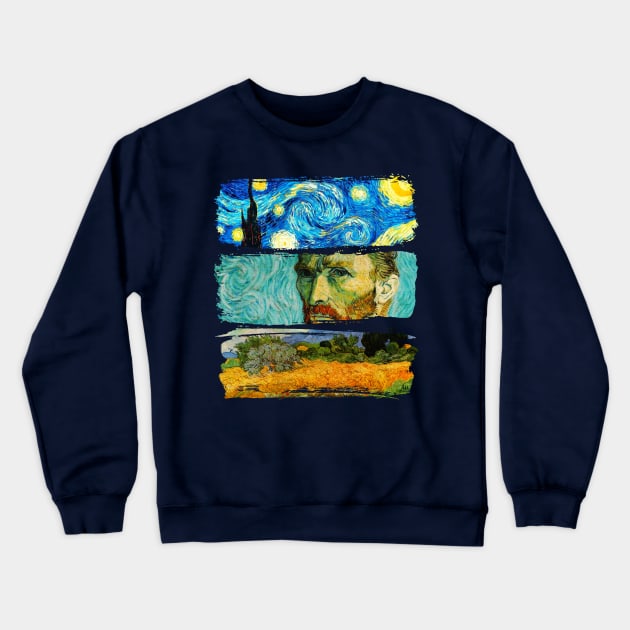 Cool Tees Van Gogh Art and Culture Crewneck Sweatshirt by COOLTEESCLUB